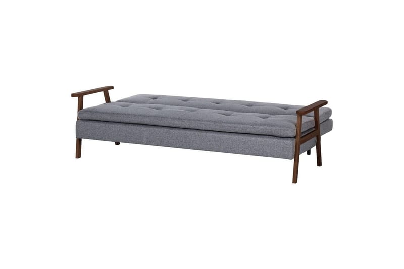 Sovesofa Tjorn - Grå, mørkt tre, 185x110 cm - Møbler - Sofaer - Sovesofaer