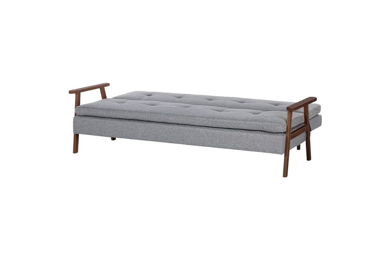 Sovesofa Tjorn - Lys grå, mørkt tre, 185x110 cm - Møbler - Sofaer - Sovesofaer