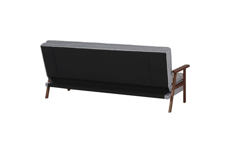 Sovesofa Tjorn - Lys grå, mørkt tre, 185x110 cm - Møbler - Sofaer - Sovesofaer
