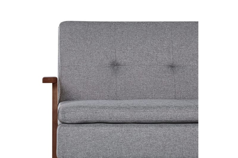 Sovesofa Tjorn - Lys grå, mørkt tre, 185x110 cm - Møbler - Sofaer - Sovesofaer