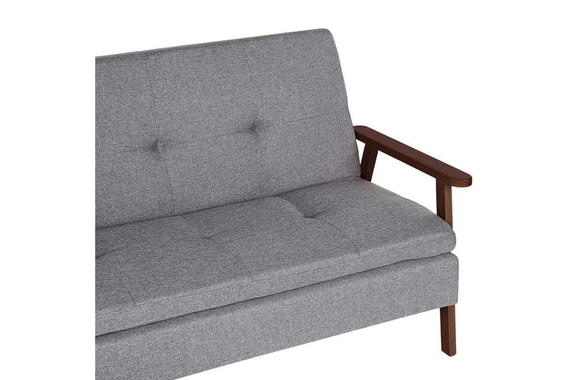 Sovesofa Tjorn - Lys grå, mørkt tre, 185x110 cm - Møbler - Sofaer - Sovesofaer