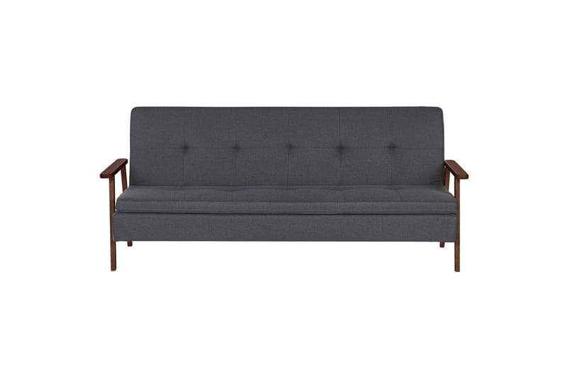 Sovesofa Tjorn - Mørkegrå, mørkt tre, Mørk grå, mørkt tre, 185x110 cm - Møbler - Sofaer - Sovesofaer