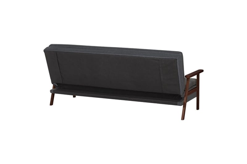 Sovesofa Tjorn - Mørkegrå, mørkt tre, Mørk grå, mørkt tre, 185x110 cm - Møbler - Sofaer - Sovesofaer