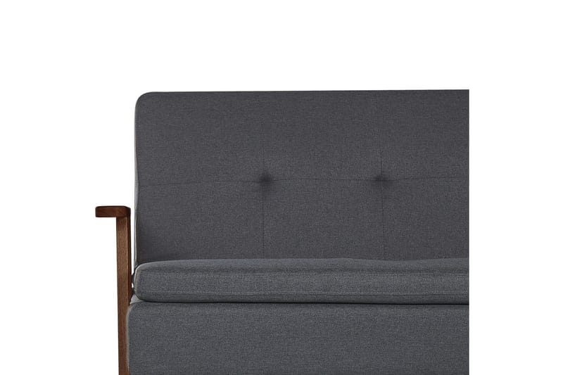 Sovesofa Tjorn - Mørkegrå, mørkt tre, Mørk grå, mørkt tre, 185x110 cm - Møbler - Sofaer - Sovesofaer