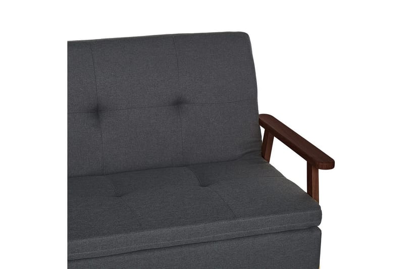 Sovesofa Tjorn - Mørkegrå, mørkt tre, Mørk grå, mørkt tre, 185x110 cm - Møbler - Sofaer - Sovesofaer