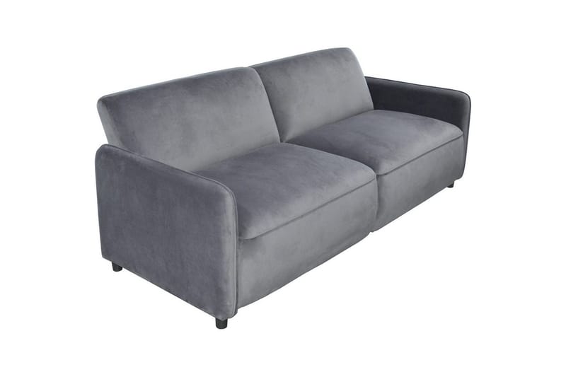 Sovesofa uten divan & sjeselong Loft24 Sovesofa Loft24 Alicia Grå Fløyel - Møbler - Sofaer - Sovesofaer