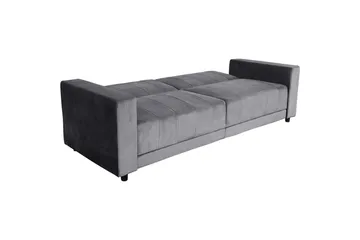 Sovesofa uten divan og sjeselong Loft24 Sovesofa Loft24 Allie II Grå Fløyel - Møbler - Sofaer - Sovesofaer