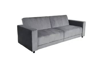 Sovesofa uten divan og sjeselong Loft24 Sovesofa Loft24 Allie II Grå Fløyel - Møbler - Sofaer - Sovesofaer