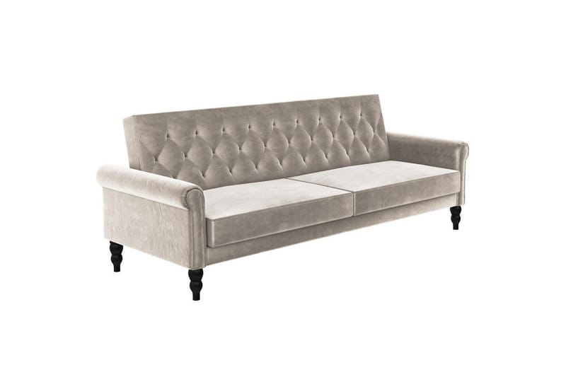 Sovesofa uten divan og sjeselong Loft24 Tyne sovesofa 3-seter Beige - Møbler - Sofaer - Sovesofaer