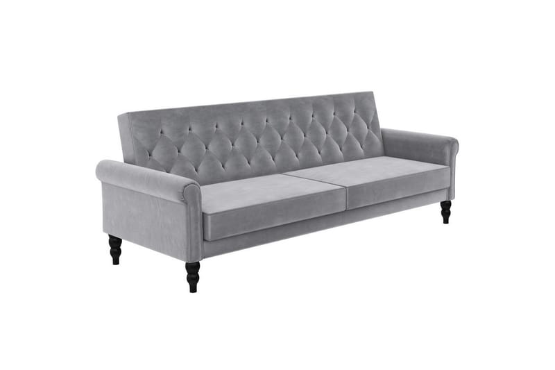 Sovesofa uten divan og sjeselong Loft24 Tyne sovesofa 3-seter Grå - Møbler - Sofaer - Sovesofaer