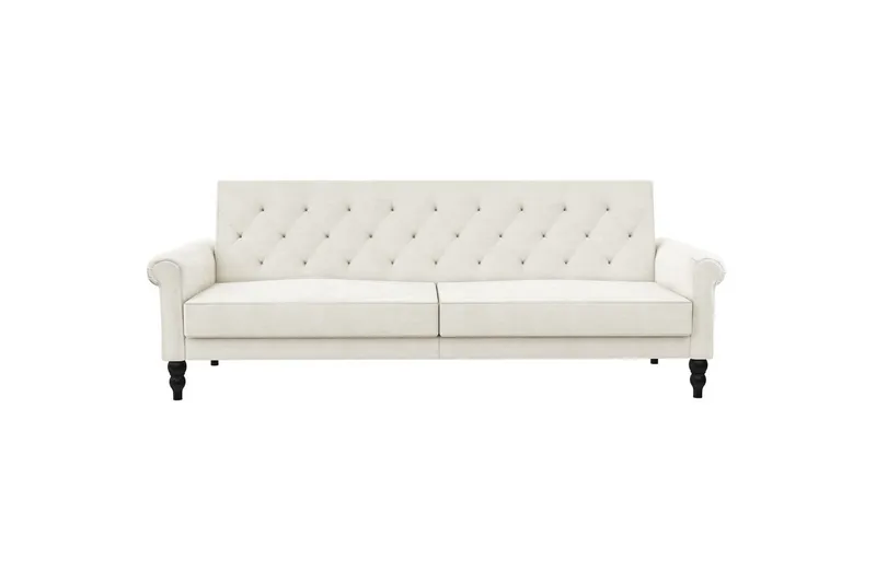 Sovesofa uten divan og sjeselong Loft24 Tyne sovesofa 3-seter Hvit - Møbler - Sofaer - Sovesofaer