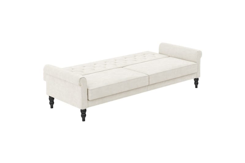 Sovesofa uten divan og sjeselong Loft24 Tyne sovesofa 3-seter Hvit - Møbler - Sofaer - Sovesofaer