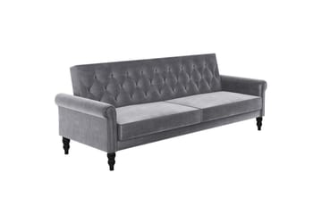 Sovesofa uten divan og sjeselong Loft24 Tyne sovesofa 3-seter Mørkegrå - Møbler - Sofaer - Sovesofaer