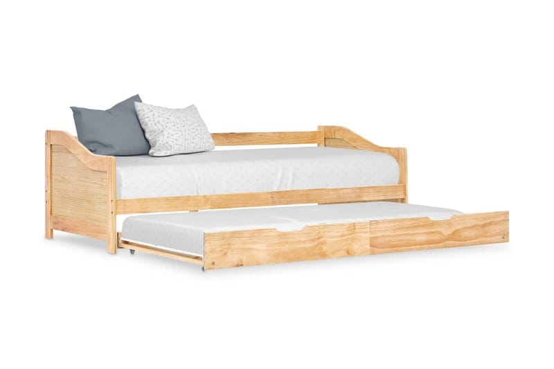 Sovesofa uttrekkbar ramme furu 90x200 cm - Brun - Møbler - Sofaer - Sovesofaer