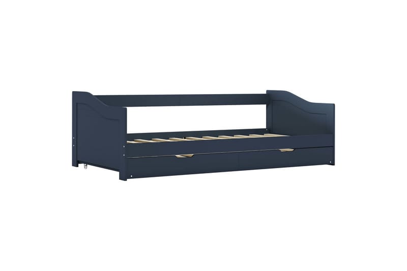 Sovesofa uttrekkbar ramme grå furu 90x200 cm - Møbler - Sofaer - Sovesofaer