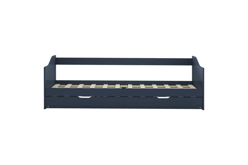 Sovesofa uttrekkbar ramme grå furu 90x200 cm - Møbler - Sofaer - Sovesofaer