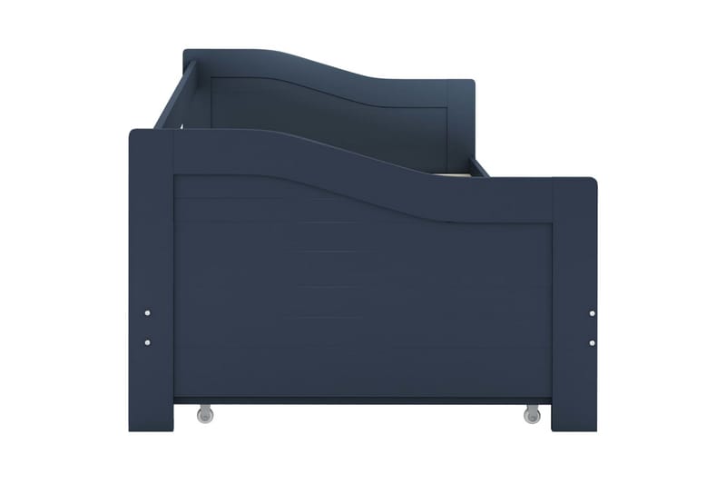 Sovesofa uttrekkbar ramme grå furu 90x200 cm - Møbler - Sofaer - Sovesofaer