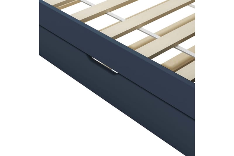 Sovesofa uttrekkbar ramme grå furu 90x200 cm - Møbler - Sofaer - Sovesofaer