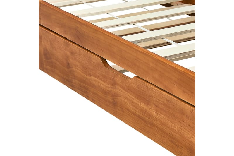 Sovesofa uttrekkbar ramme honningbrun furu 90x200 cm - Møbler - Sofaer - Sovesofaer