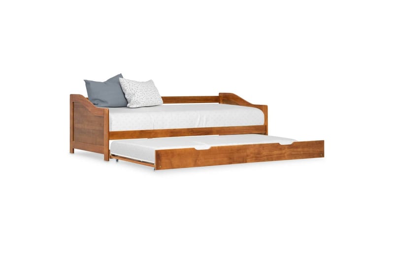 Sovesofa uttrekkbar ramme honningbrun furu 90x200 cm - Møbler - Sofaer - Sovesofaer