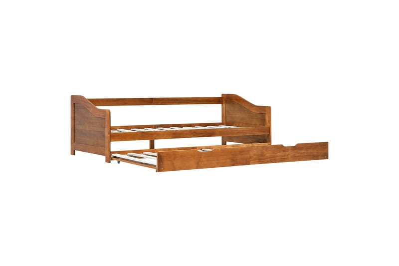Sovesofa uttrekkbar ramme honningbrun furu 90x200 cm - Møbler - Sofaer - Sovesofaer