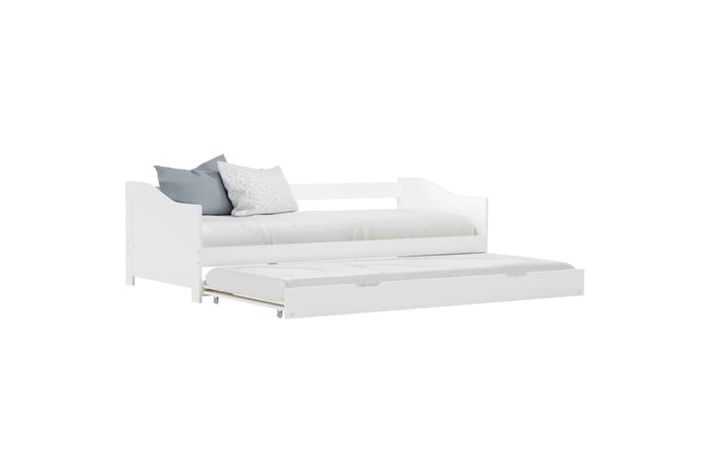 Sovesofa uttrekkbar ramme hvit furu 90x200 cm - Møbler - Sofaer - Sovesofaer