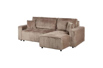 Sovesofa venstrevendt Abacka - Brun, Svart - Møbler - Sofaer - Sovesofaer