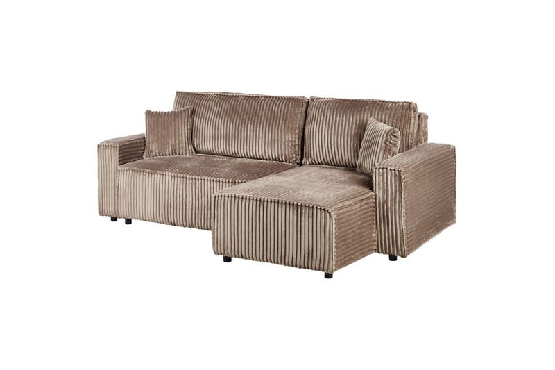 Sovesofa venstrevendt Abacka - Brun, Svart - Møbler - Sofaer - Sovesofaer