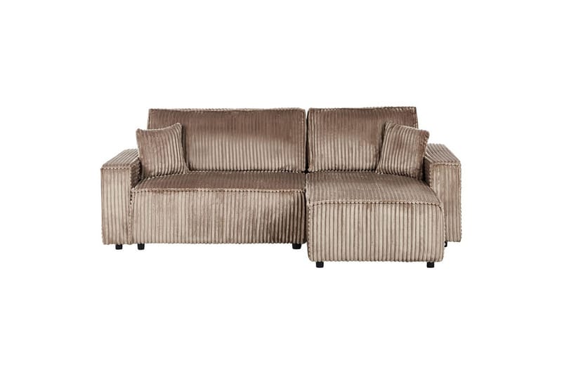 Sovesofa venstrevendt Abacka - Brun, Svart - Møbler - Sofaer - Sovesofaer