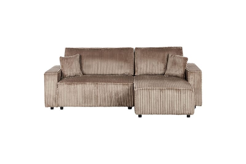Sovesofa venstrevendt Abacka - Brun, Svart - Møbler - Sofaer - Sovesofaer
