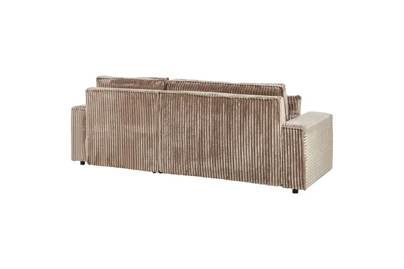 Sovesofa venstrevendt Abacka - Brun, Svart - Møbler - Sofaer - Sovesofaer