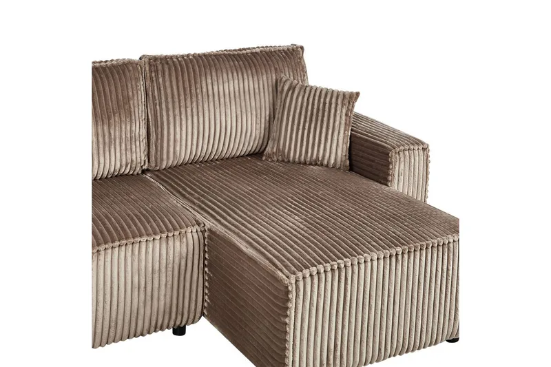 Sovesofa venstrevendt Abacka - Brun, Svart - Møbler - Sofaer - Sovesofaer