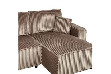 Sovesofa venstrevendt Abacka - Brun, Svart - Møbler - Sofaer - Sovesofaer