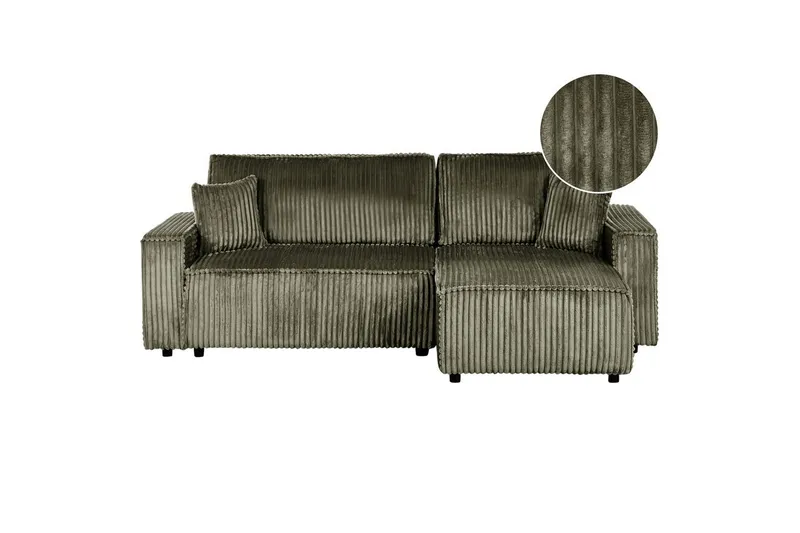 Sovesofa venstrevendt Abacka, Grønn, svart