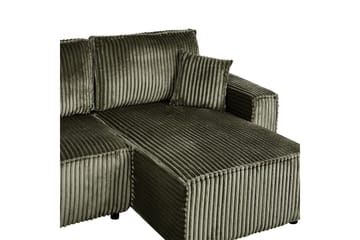 Sovesofa venstrevendt Abacka - Grønn, svart - Møbler - Sofaer - Sovesofaer