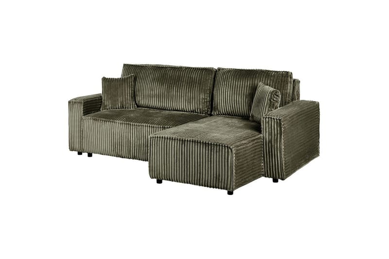 Sovesofa venstrevendt Abacka - Grønn, svart - Møbler - Sofaer - Sovesofaer
