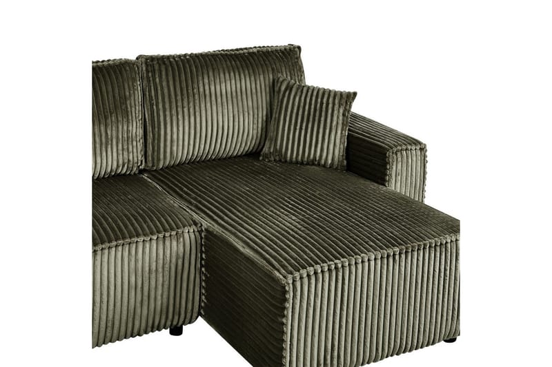 Sovesofa venstrevendt Abacka - Grønn, svart - Møbler - Sofaer - Sovesofaer