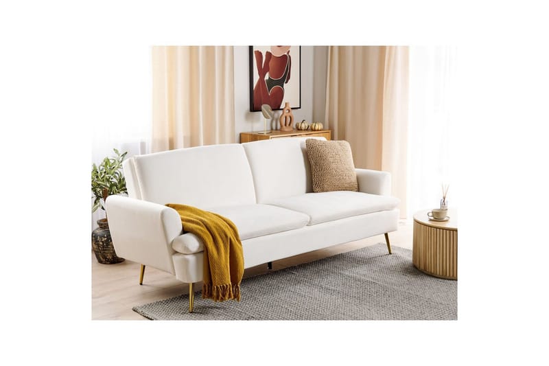 Sovesofa Vettre - Hvitt, gull - Møbler - Sofaer - Sovesofaer