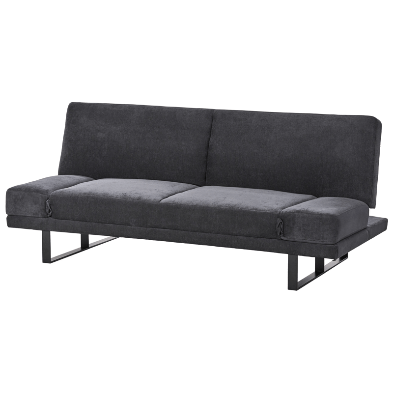 Sovesofa York Chenille - Svart - Møbler - Sofaer - Sovesofaer - 2 seters sovesofa