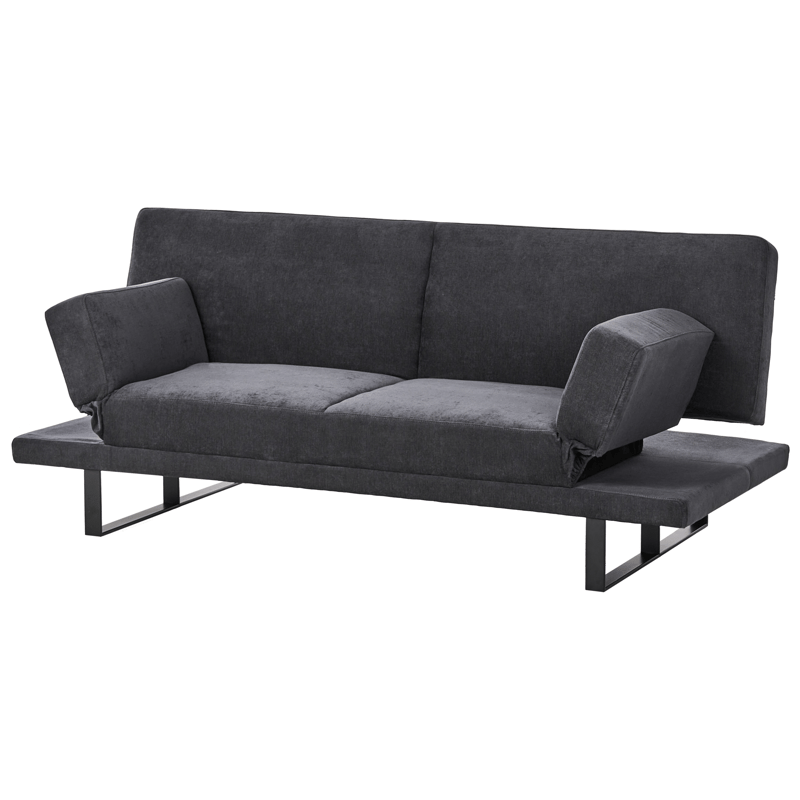 Sovesofa York Chenille - Svart - Møbler - Sofaer - Sovesofaer - 2 seters sovesofa