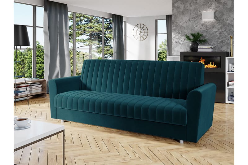 Spesserud Sofa - Blå - Sovesofaer - 4 seters sovesofa - Fløyel sofaer