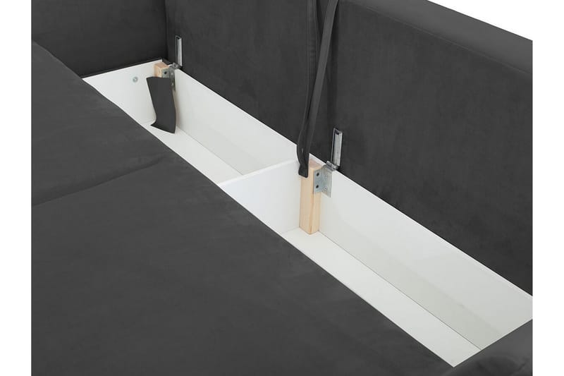 Staffin 3-seter Rektangulær Sovesofa 138x192 cm med Oppbevaring i Fløyel - Grønn - Møbler - Sofaer - Sovesofaer