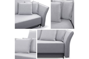 Staffin 3-seter Rektangulær Sovesofa med Oppbevaring i Stoff - Beige - Møbler - Sofaer - Sovesofaer