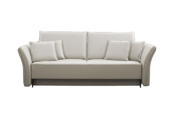Staffin 3-seter Rektangulær Sovesofa med Oppbevaring i Stoff - Beige - Møbler - Sofaer - Sovesofaer