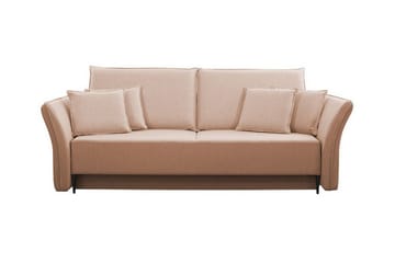 Staffin 3-seter Sovesofa 138x192 cm med Oppbevaring i Chenille - Laksrosa - Møbler - Sofaer - Sovesofaer
