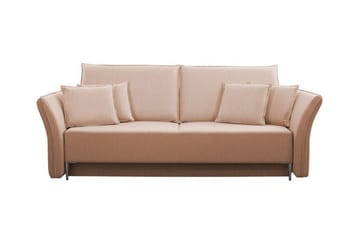 Staffin 3-seter Sovesofa 138x192 cm med Oppbevaring i Stoff - Laksrosa - Møbler - Sofaer - Sovesofaer