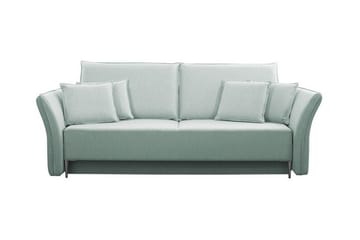 Staffin 3-seter Sovesofa 138x192 cm med Oppbevaring i Stoff - Mintgrønn - Møbler - Sofaer - Sovesofaer