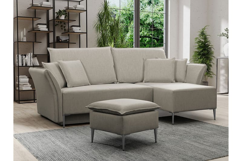 Staffin 3-seters Hjørnesovesofa - Beige - Sovesofaer - Hjørnesovesofa