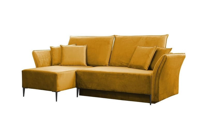 Staffin 3-seters Hjørnesovesofa - Gul - Møbler - Sofaer - Sovesofaer