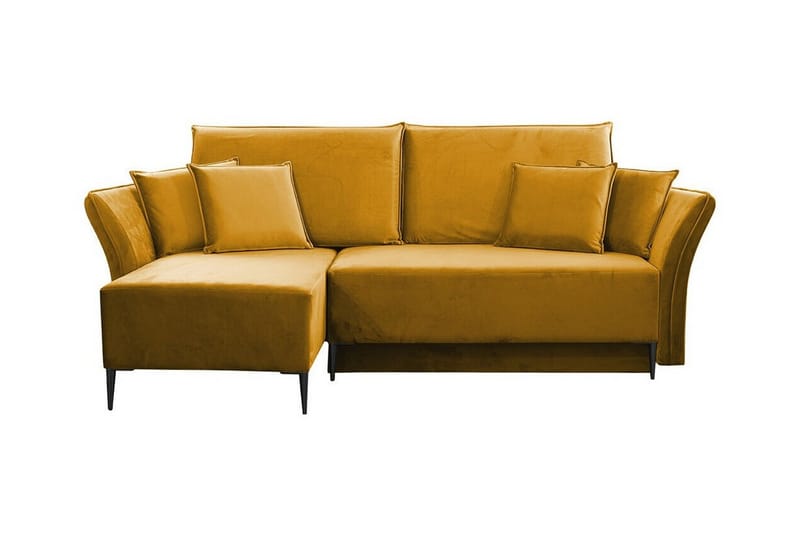 Staffin 3-seters Hjørnesovesofa - Gul - Møbler - Sofaer - Sovesofaer
